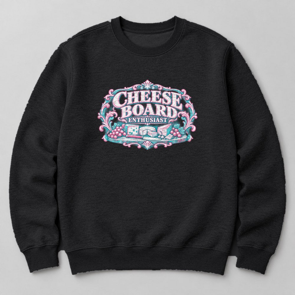 Cheese Board Enthusiast Sweatshirt in Black