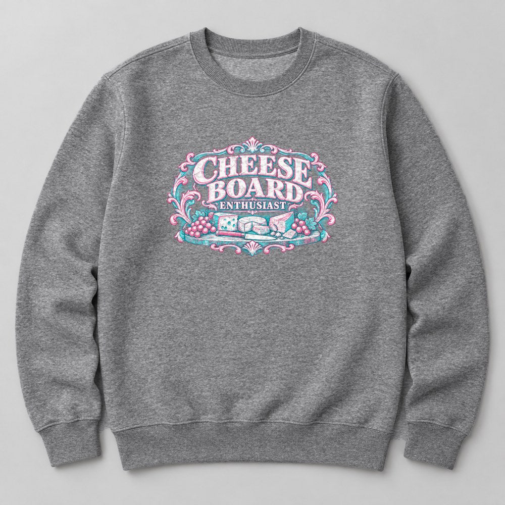 Cheese Board Enthusiast Sweatshirt in Heather Grey
