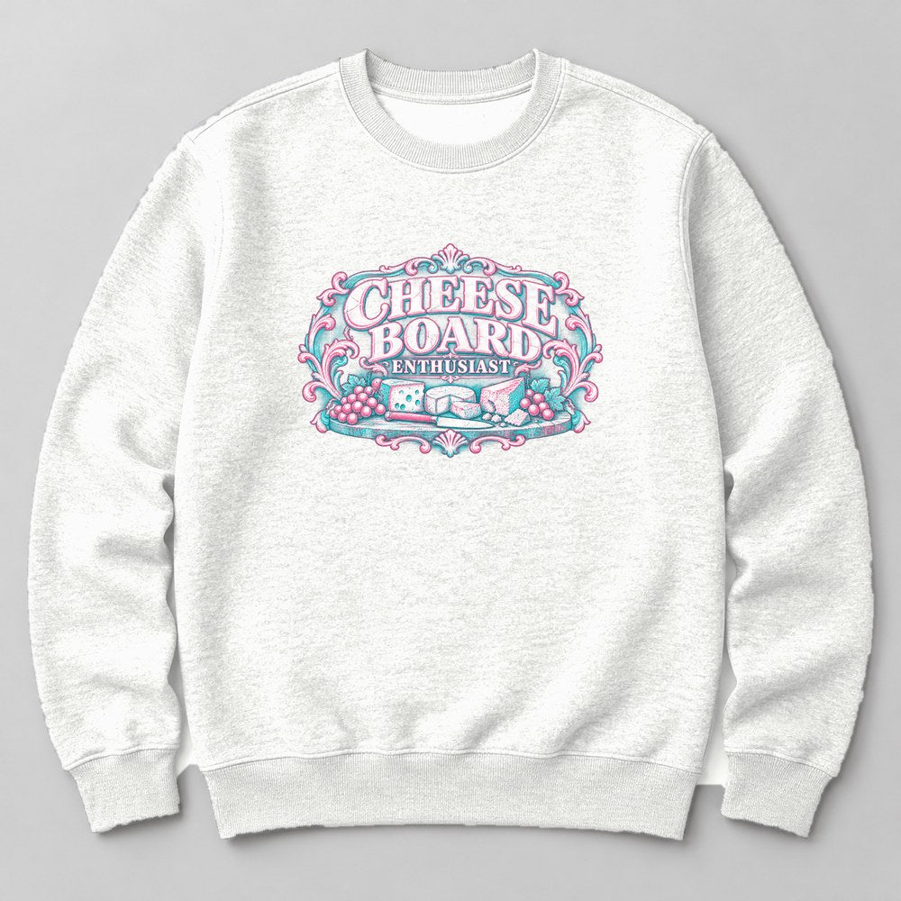 Cheese Board Enthusiast Sweatshirt in White