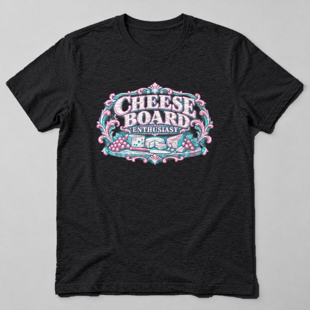 Cheese Board Enthusiast T-Shirt in Black