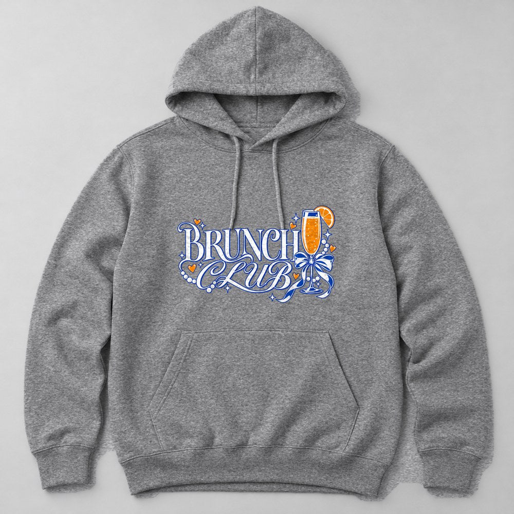 Brunch Club Hoodie in Heather Grey