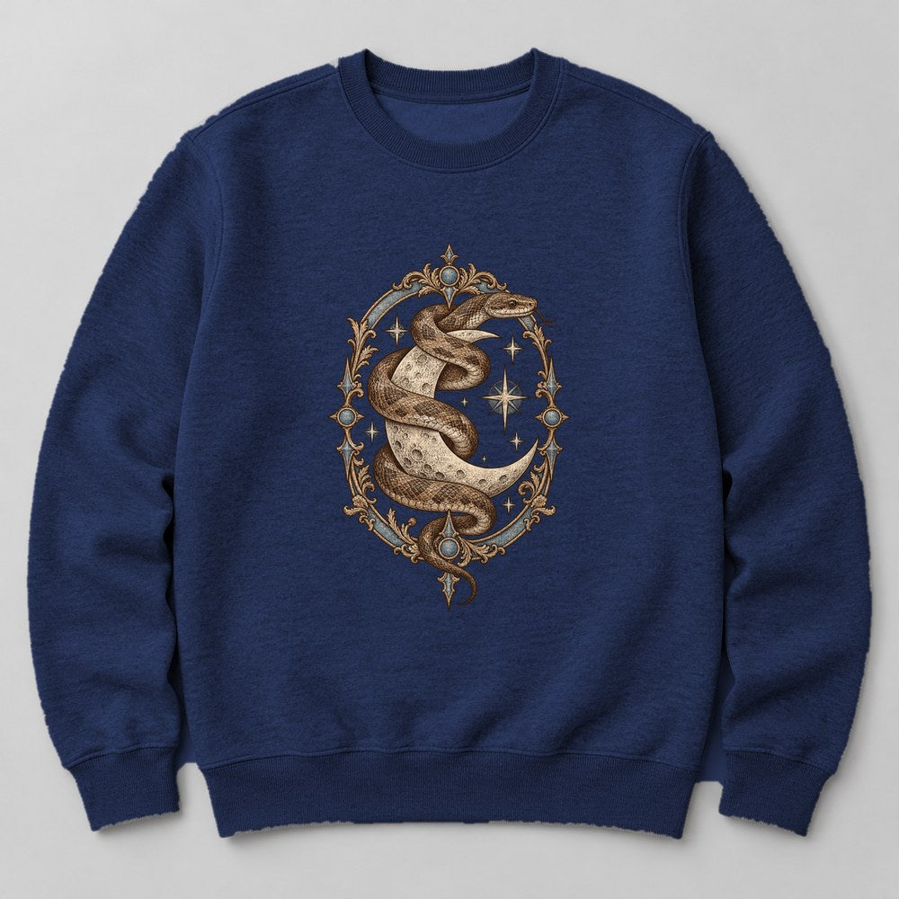 Snake Moon Sweatshirt in Navy