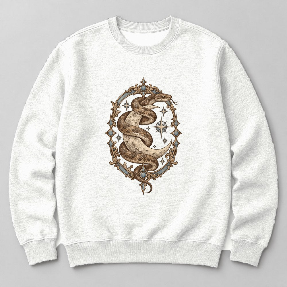 Snake Moon Sweatshirt in White