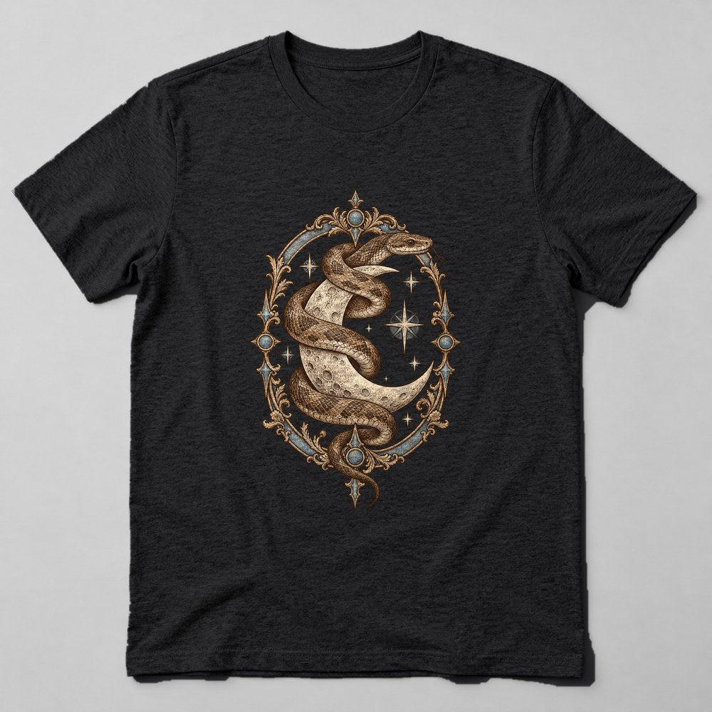 Snake Moon T-Shirt in Black
