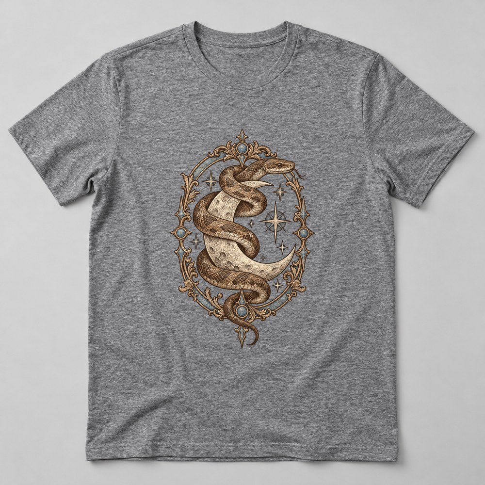 Snake Moon T-Shirt in Heather Grey