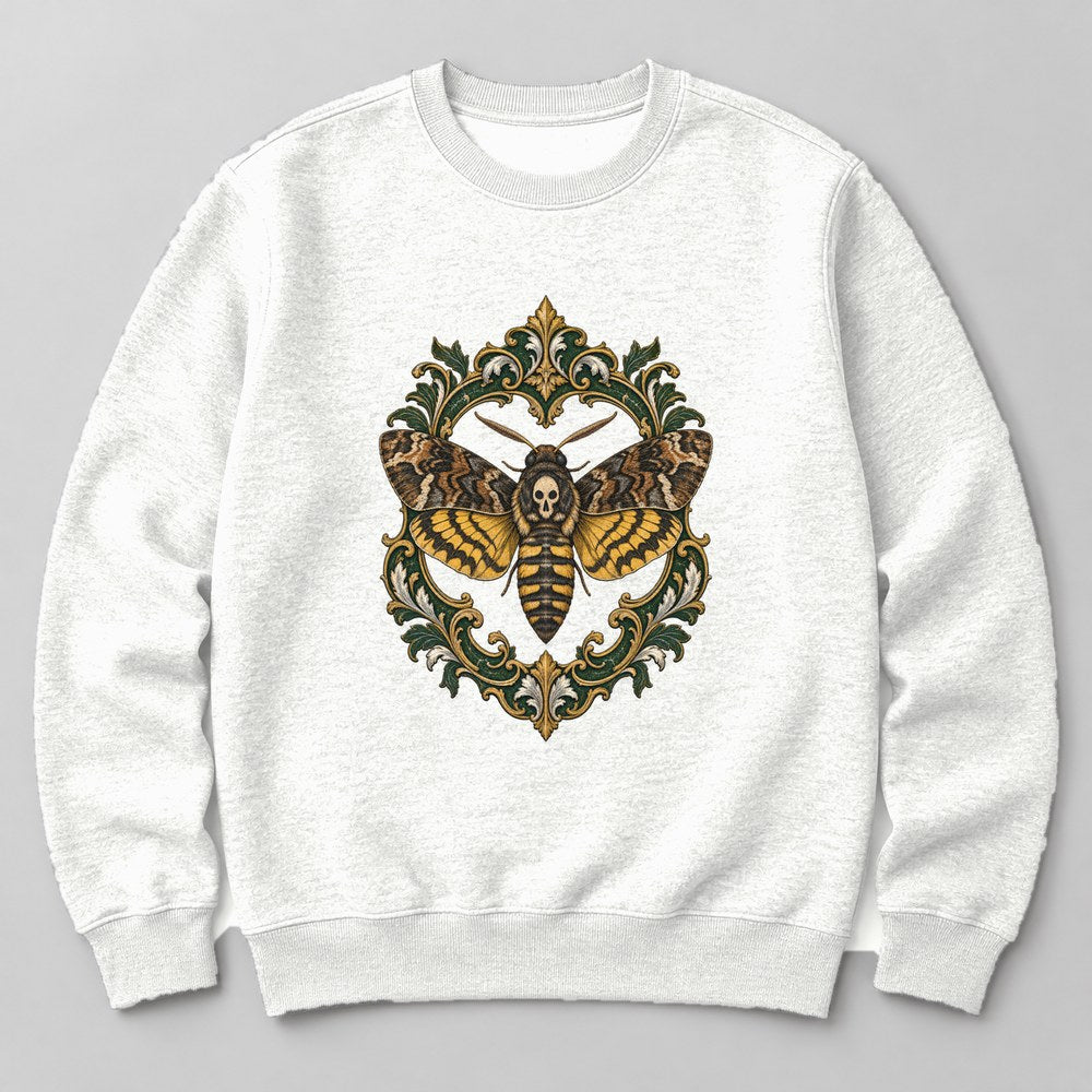 Death Head Moth Sweatshirt in White