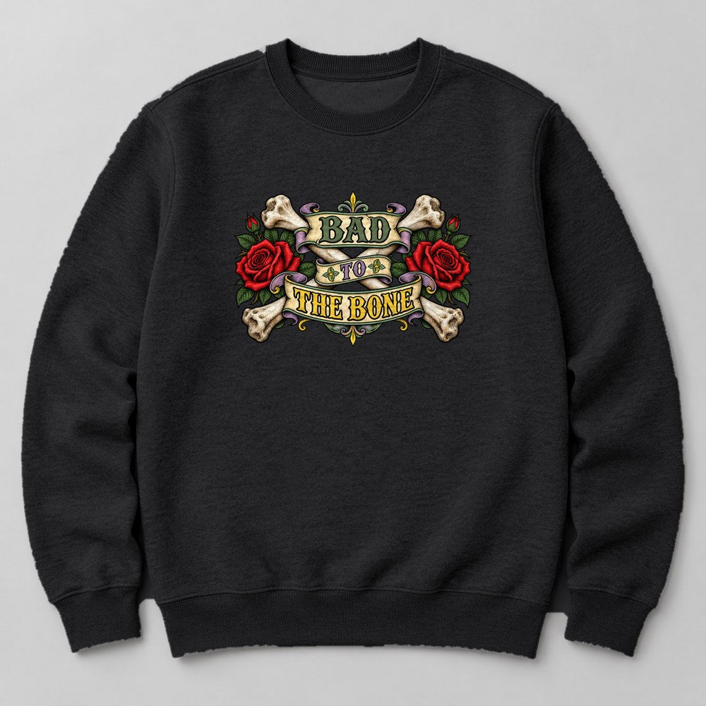 Bad to the Bone Sweatshirt in Black