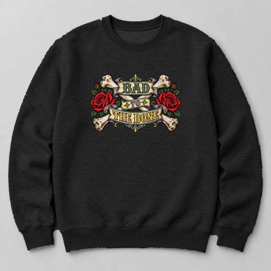 Bad to the Bone Sweatshirt in Black
