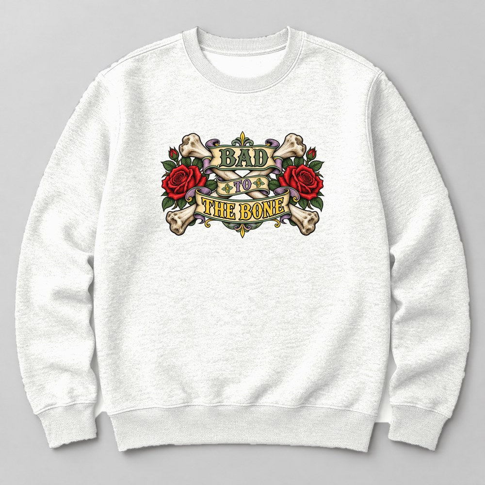 Bad to the Bone Sweatshirt in White