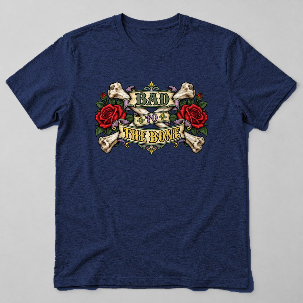 Bad to the Bone T-Shirt in Navy