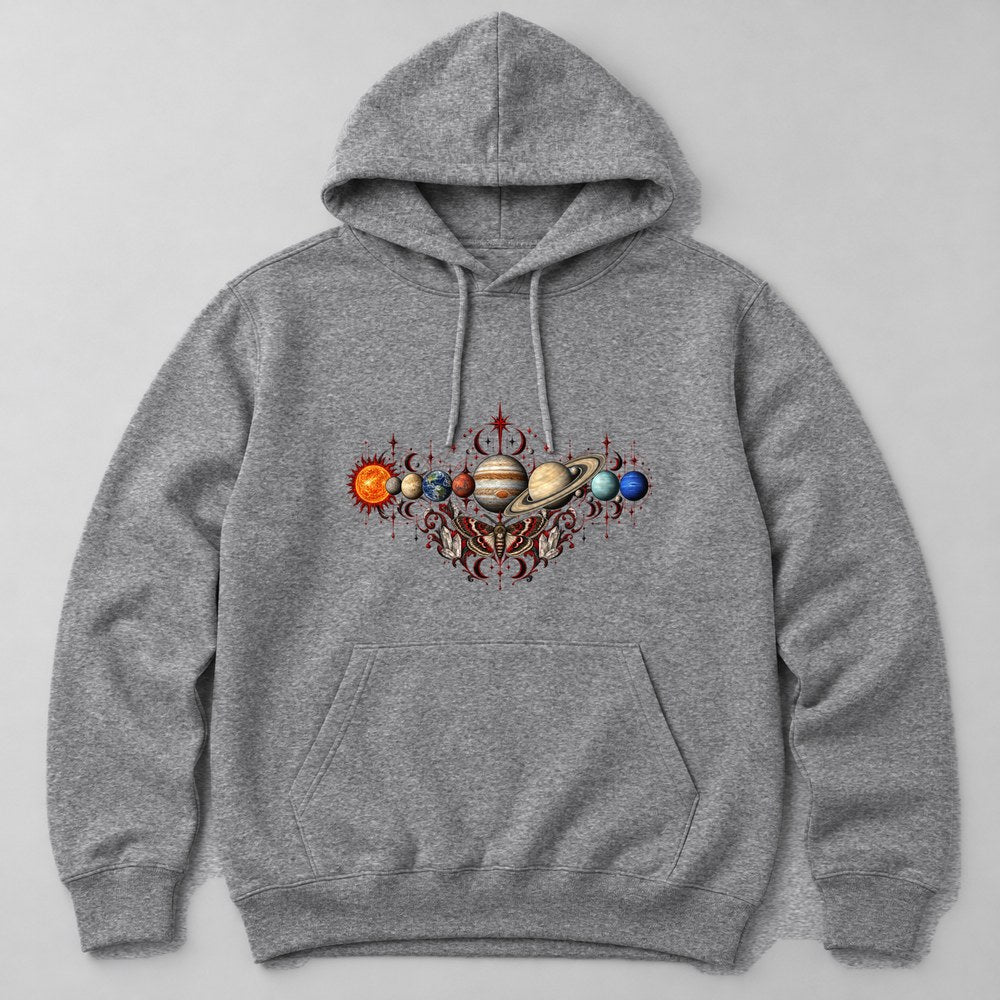 Planets Hoodie in Heather Grey