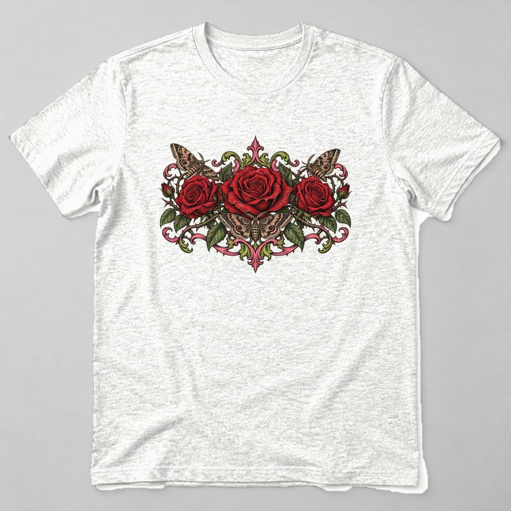 Gothic Roses T-Shirt in White