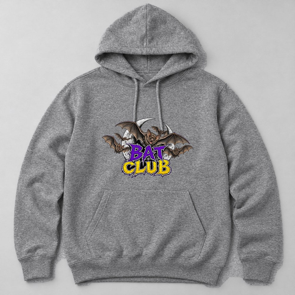 Bat Club Hoodie in Heather Grey