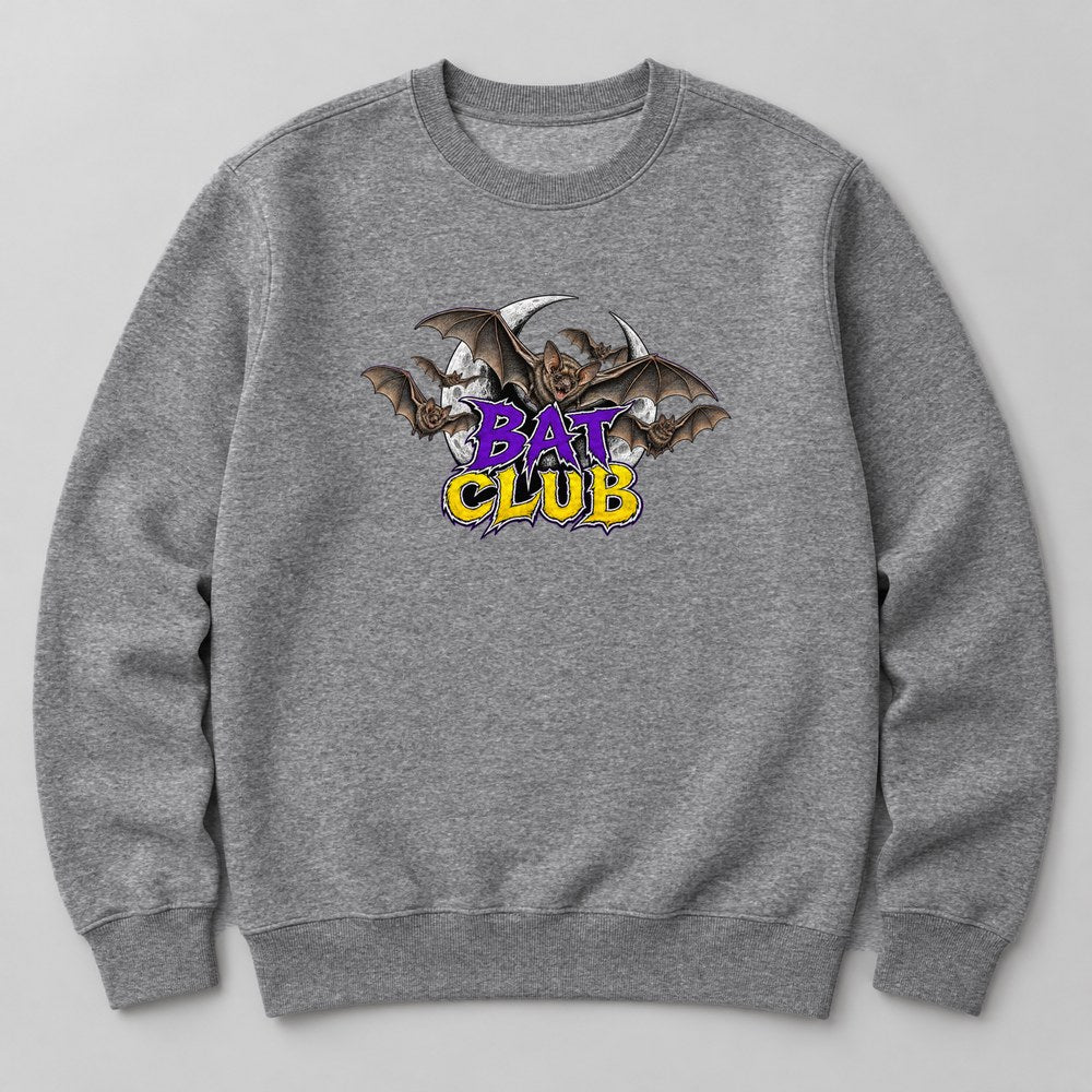 Bat Club Sweatshirt in Heather Grey