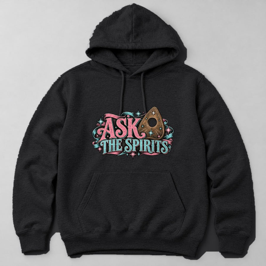 Ask the Spirits Hoodie in Black