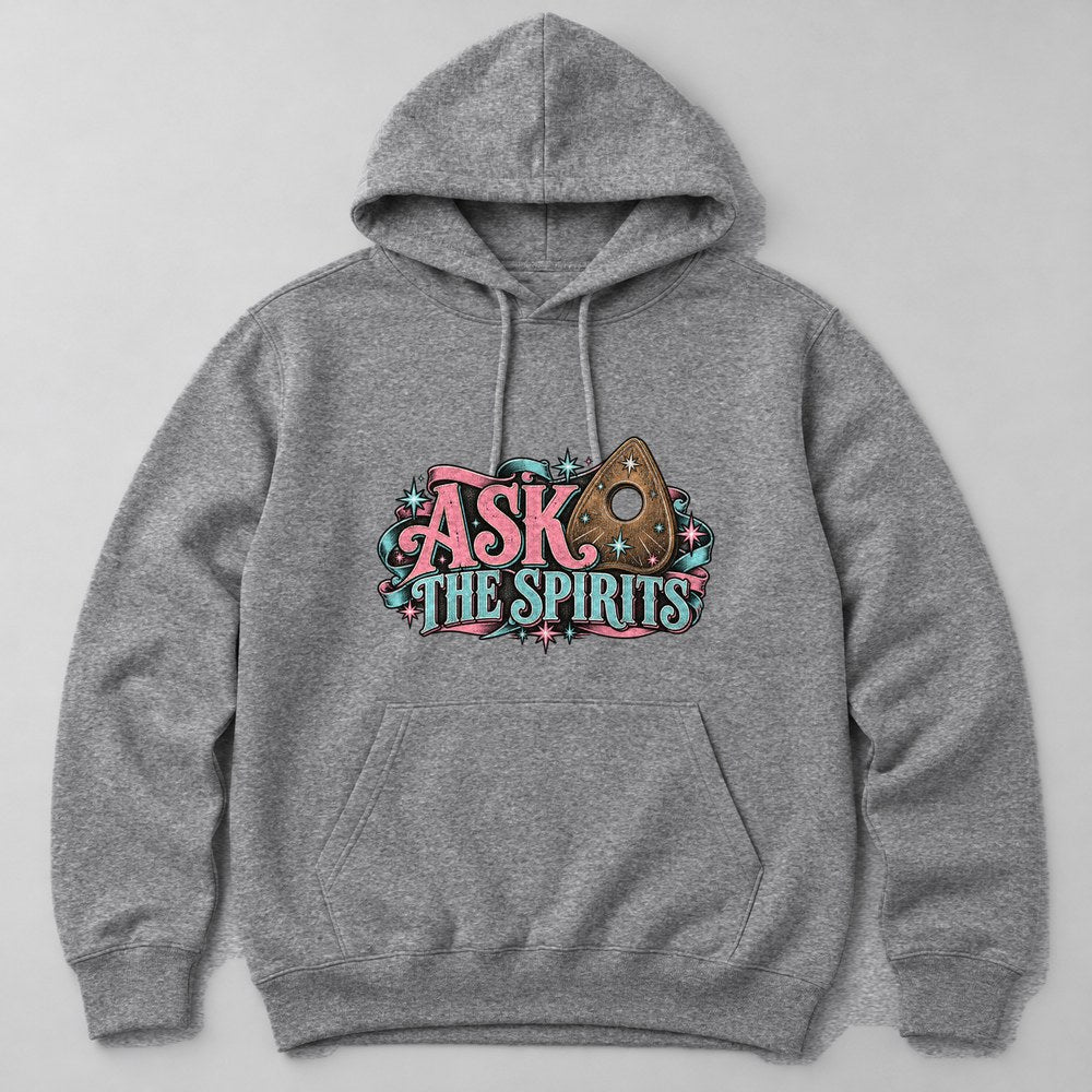 Ask the Spirits Hoodie in Heather Grey