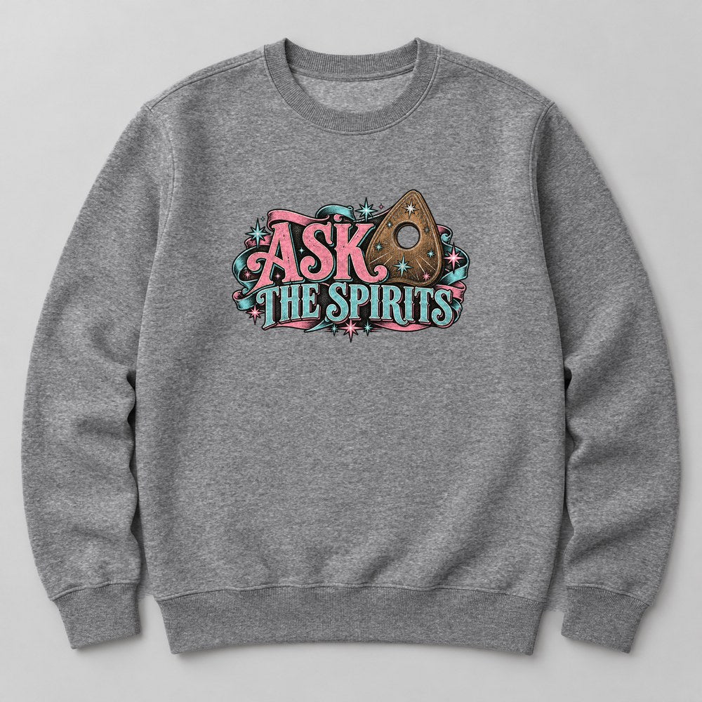 Ask the Spirits Sweatshirt in Heather Grey