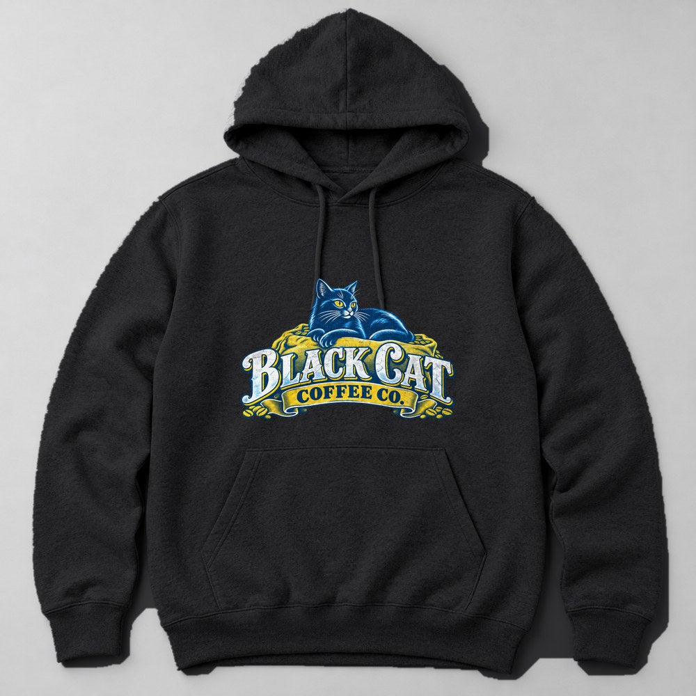 Black Cat Coffee Co. Hoodie in Black