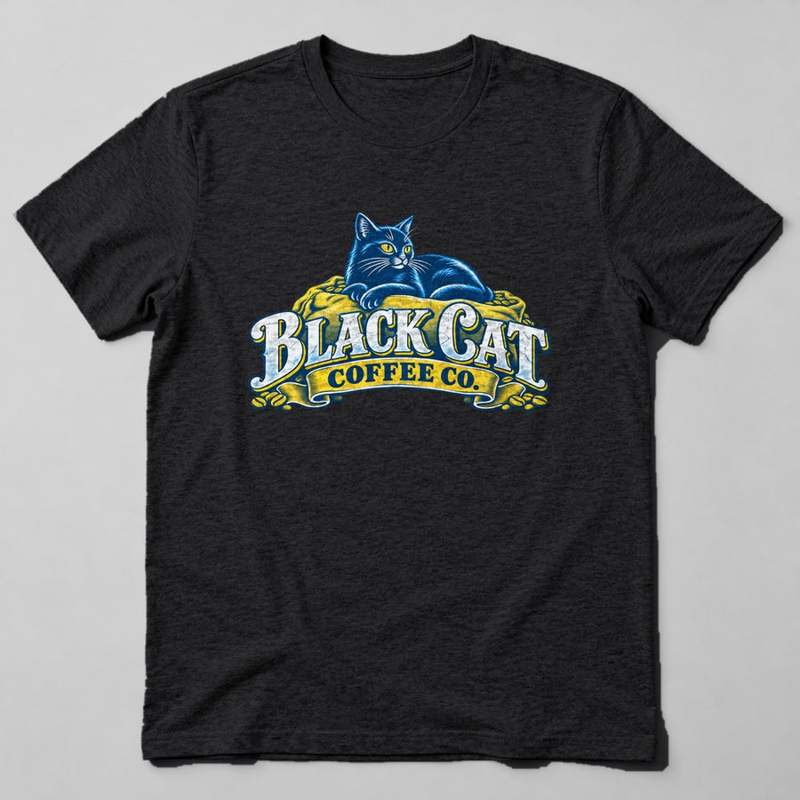 Black Cat Coffee Co. T-Shirt in Black