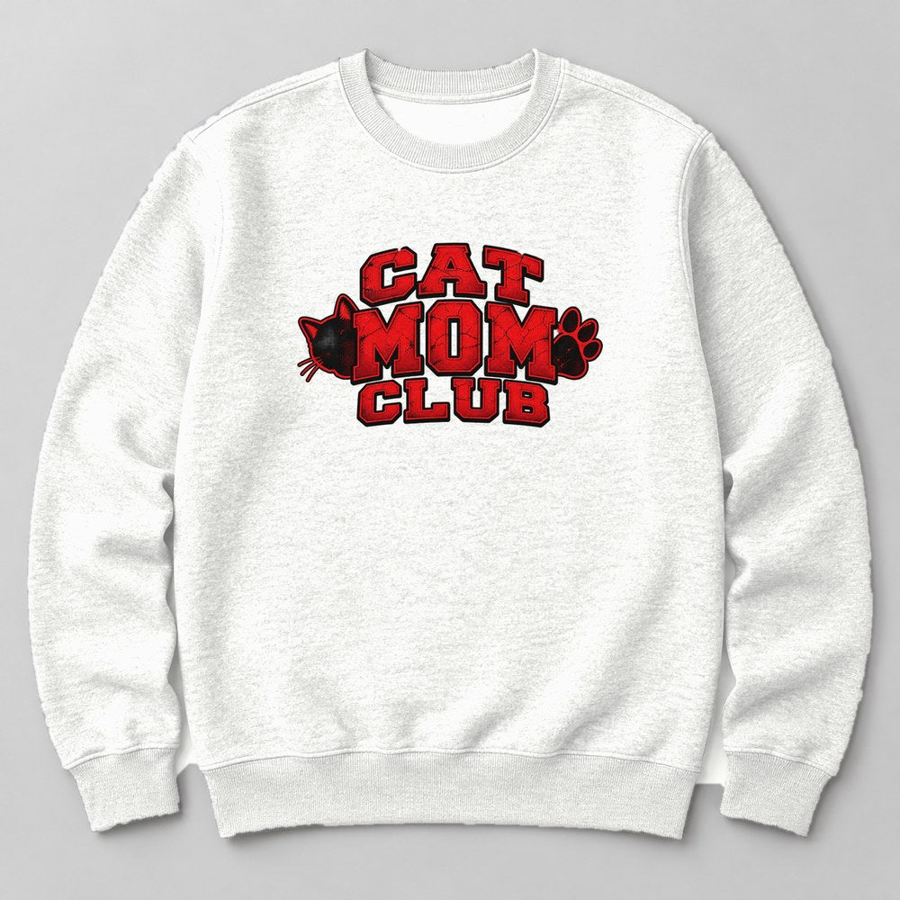Cat Mom Club Sweatshirt in White