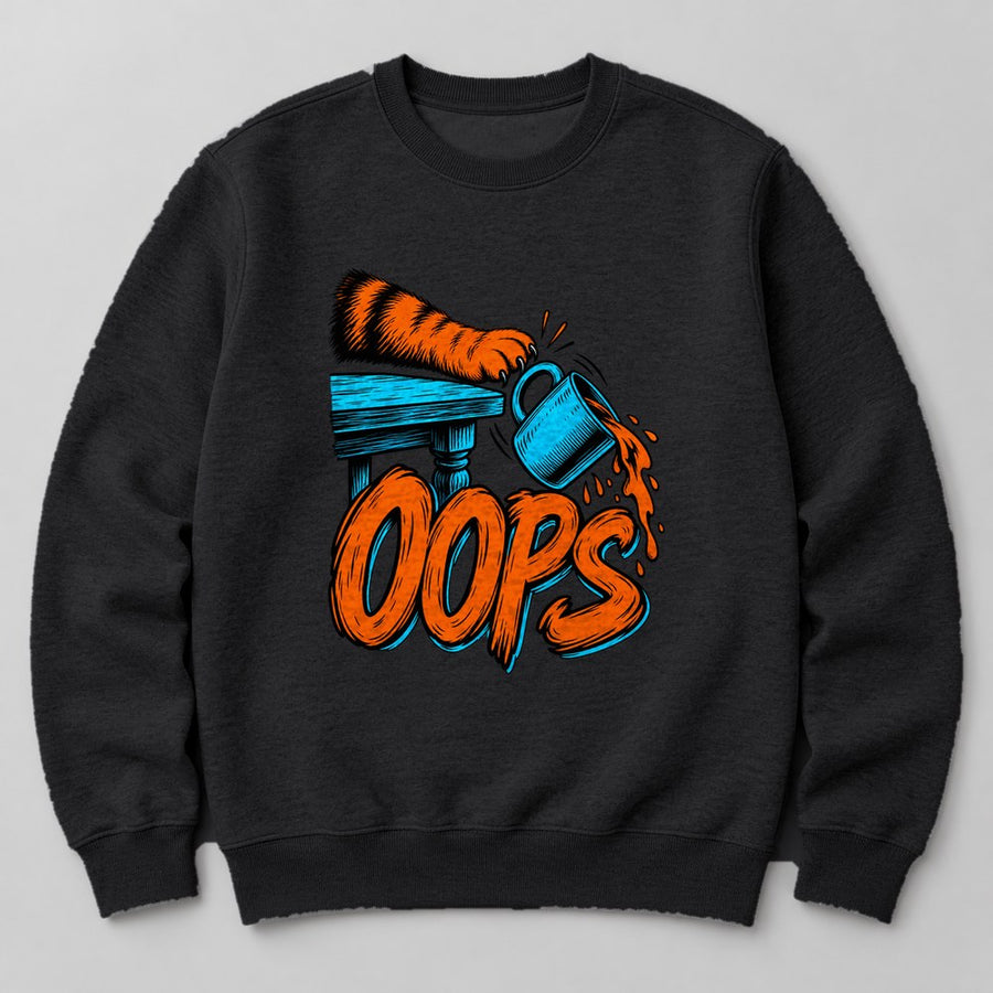 Oops Sweatshirt in Black