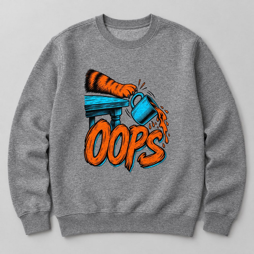 Oops Sweatshirt in Heather Grey