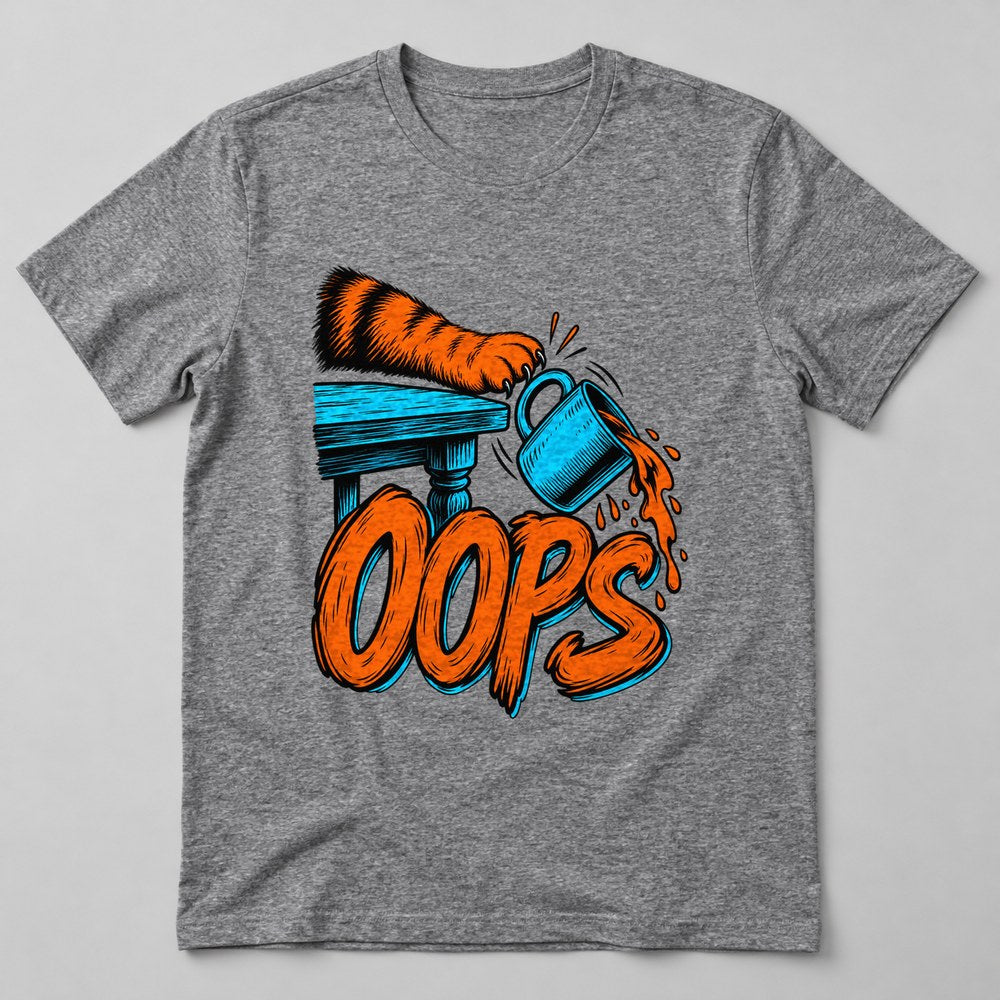 Oops T-Shirt in Heather Grey