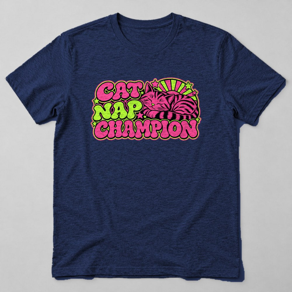 Cat Nap Champion T-Shirt in Navy