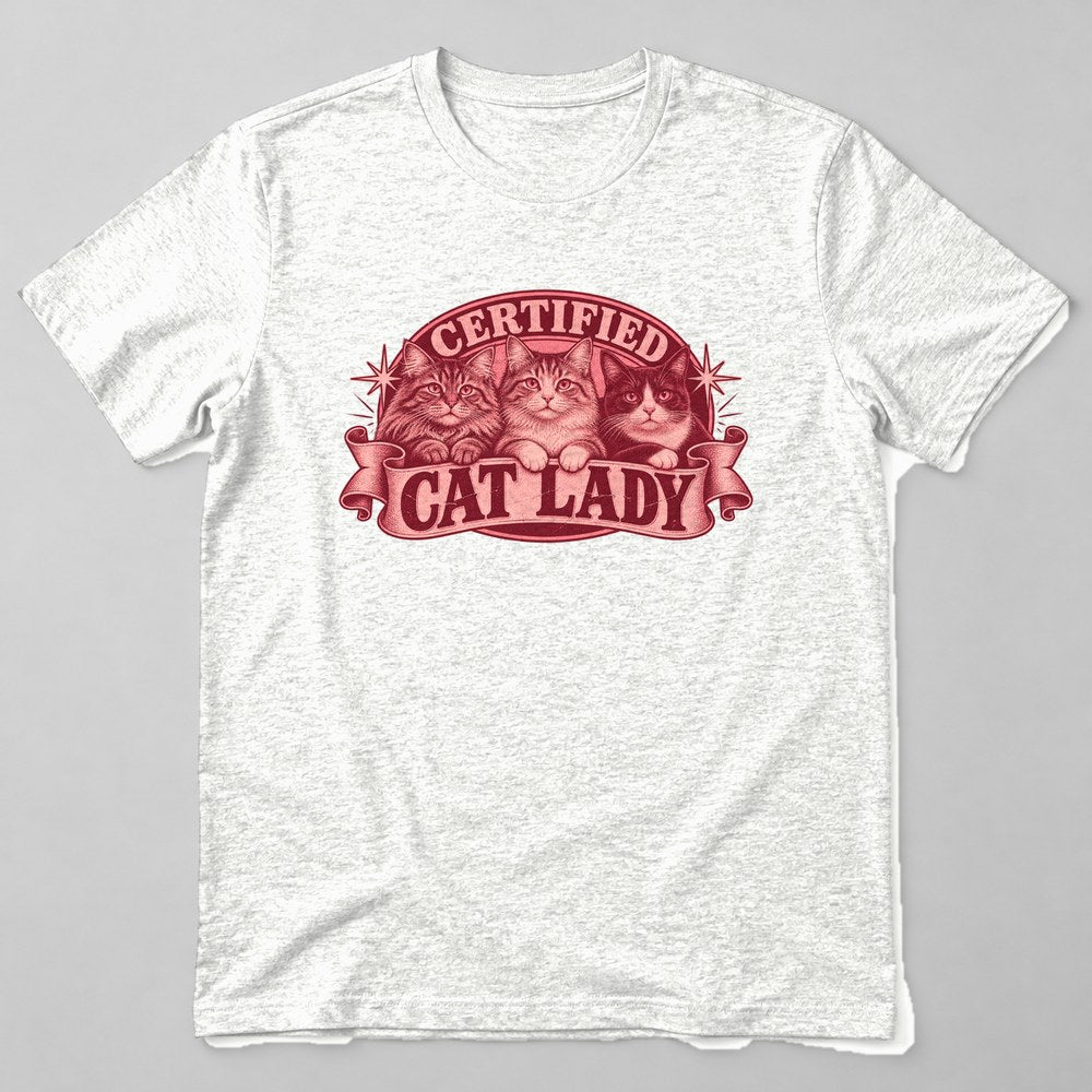 Certified Cat Lady T-Shirt in White