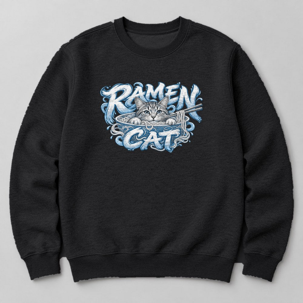 Ramen Cat Sweatshirt in Black