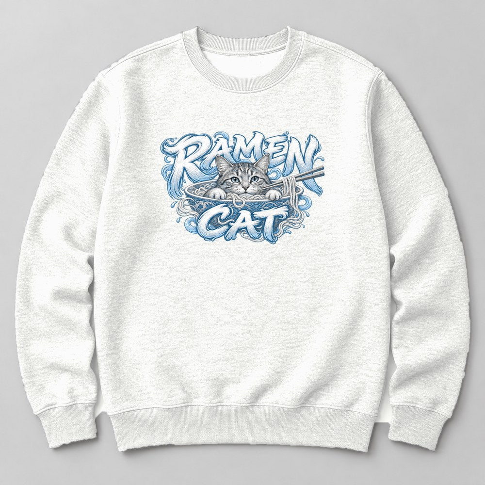 Ramen Cat Sweatshirt in White