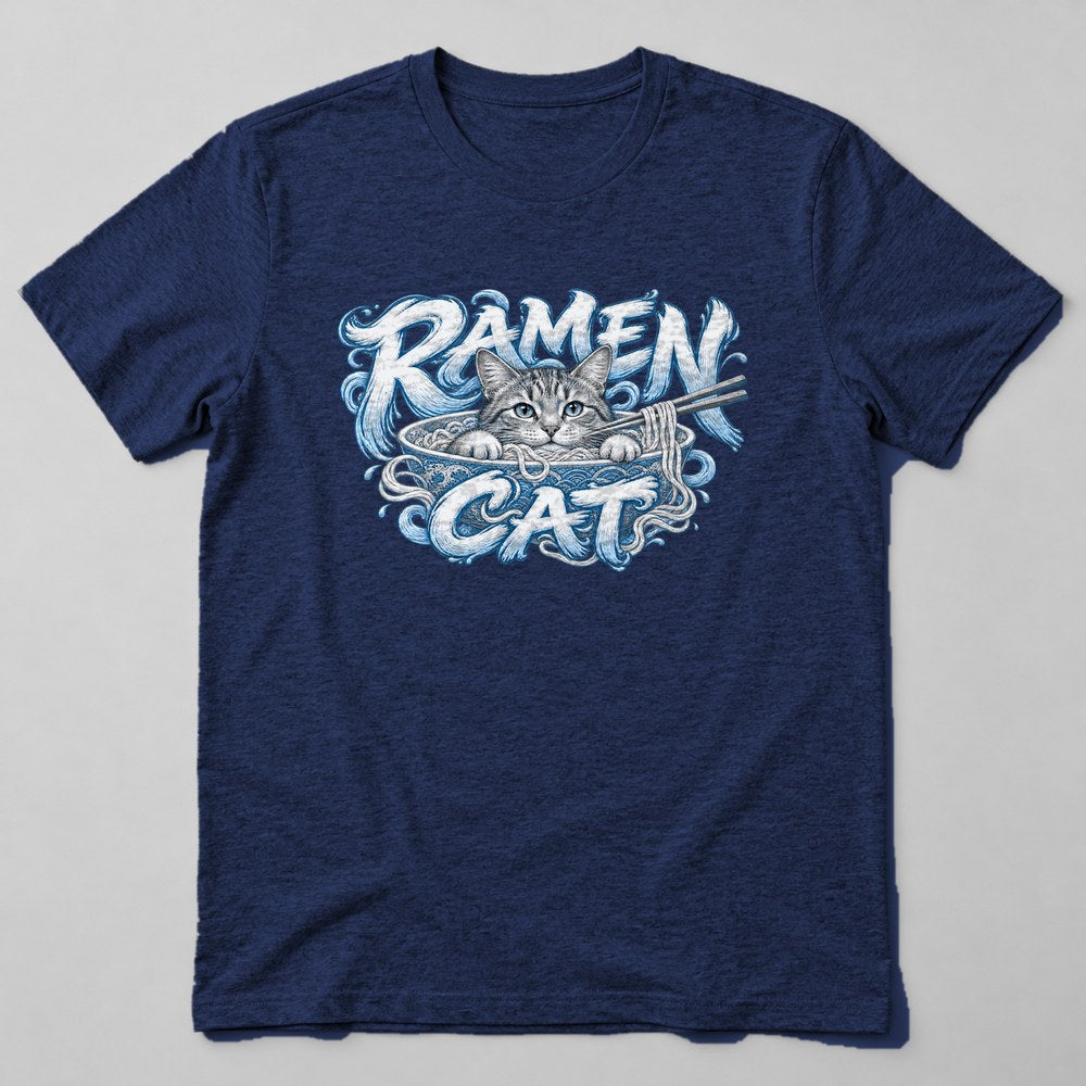 Ramen Cat T-Shirt in Navy