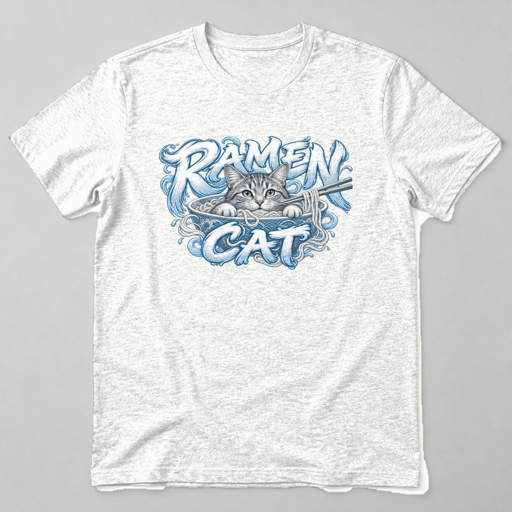 Ramen Cat T-Shirt in White