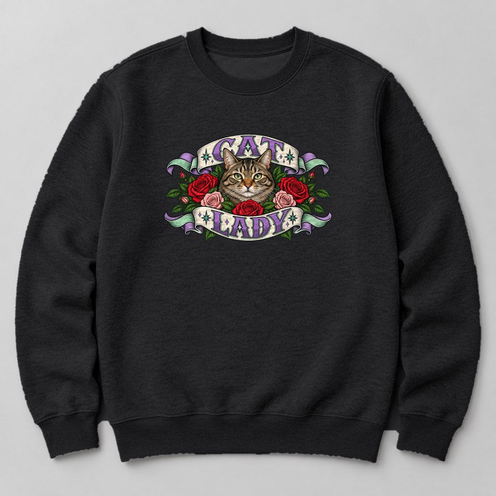 Cat Lady Sweatshirt in Black