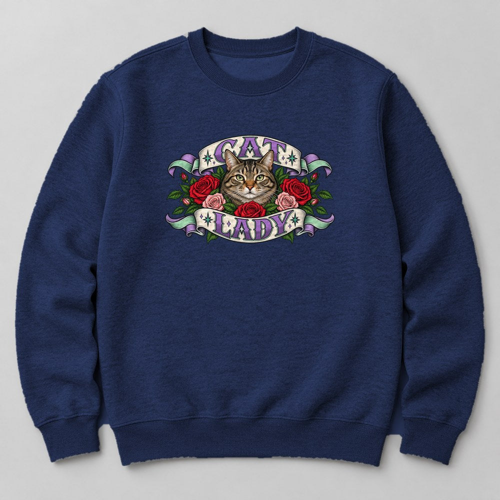 Cat Lady Sweatshirt in Navy