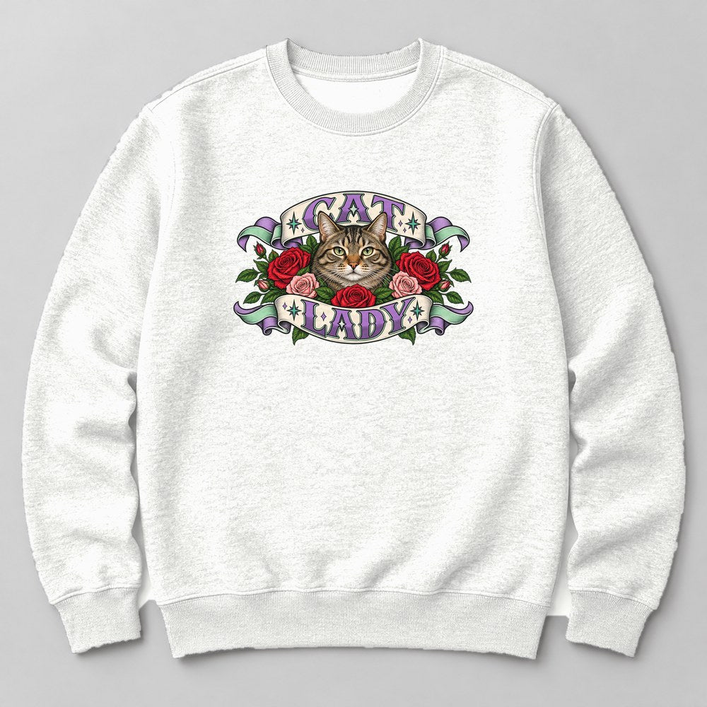 Cat Lady Sweatshirt in White