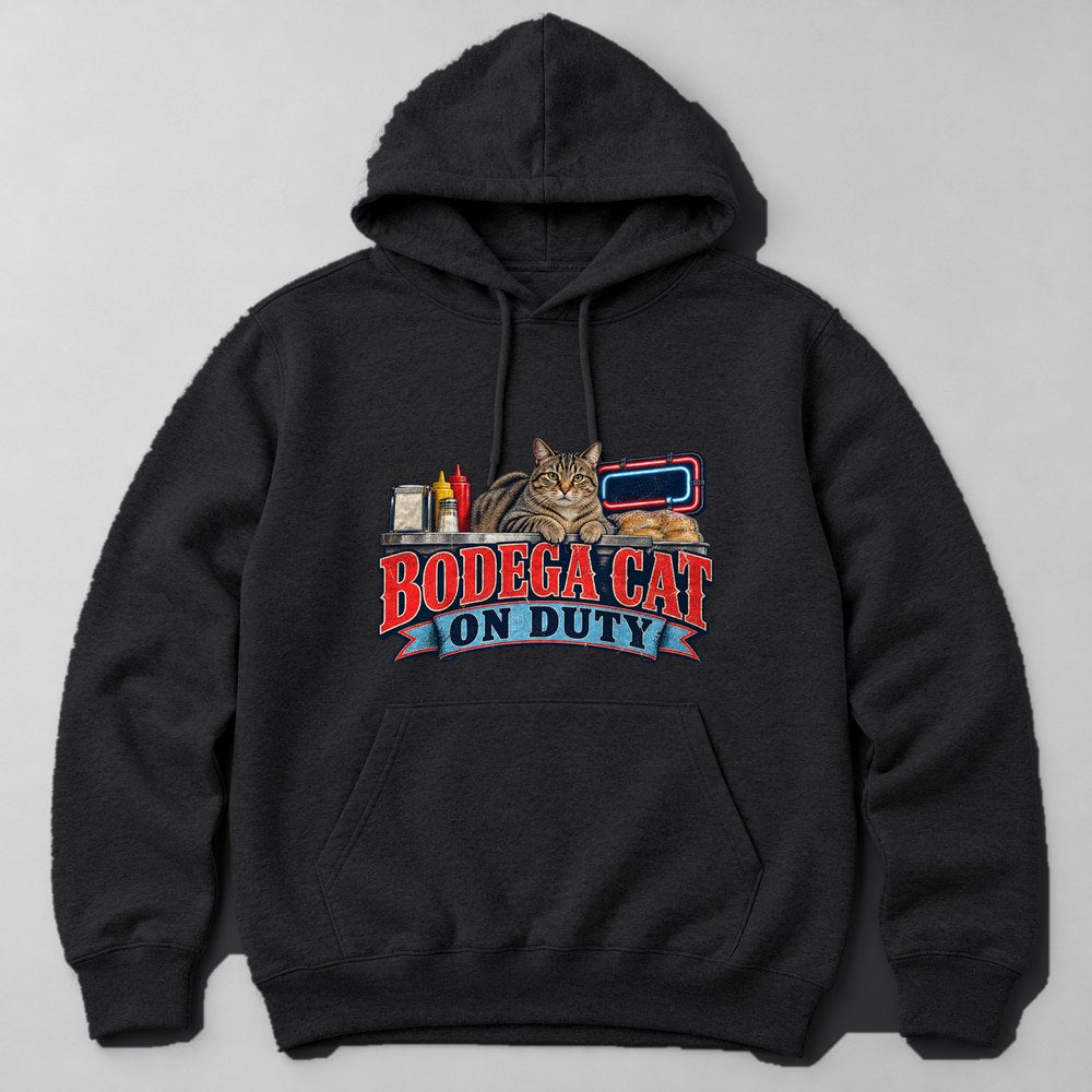 Bodega Cat on Duty Hoodie in Black