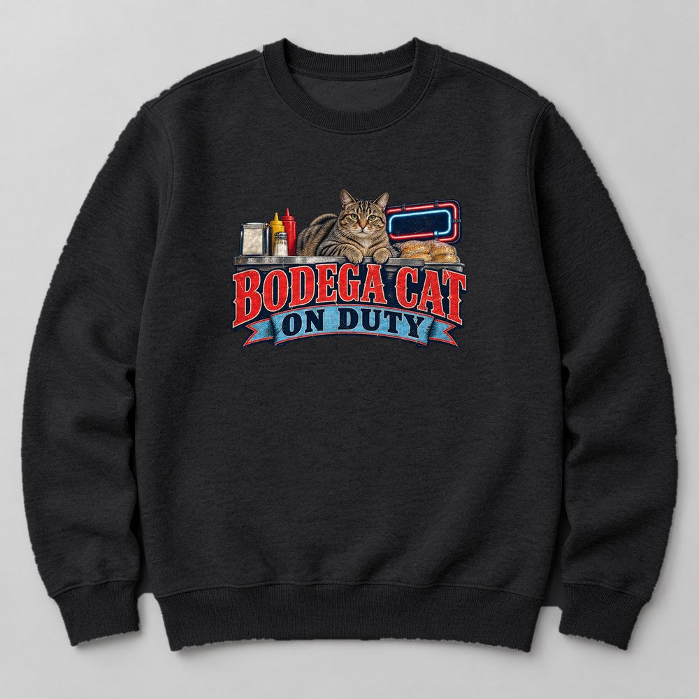 Bodega Cat on Duty Sweatshirt in Black