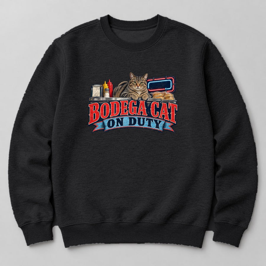 Bodega Cat on Duty Sweatshirt in Black