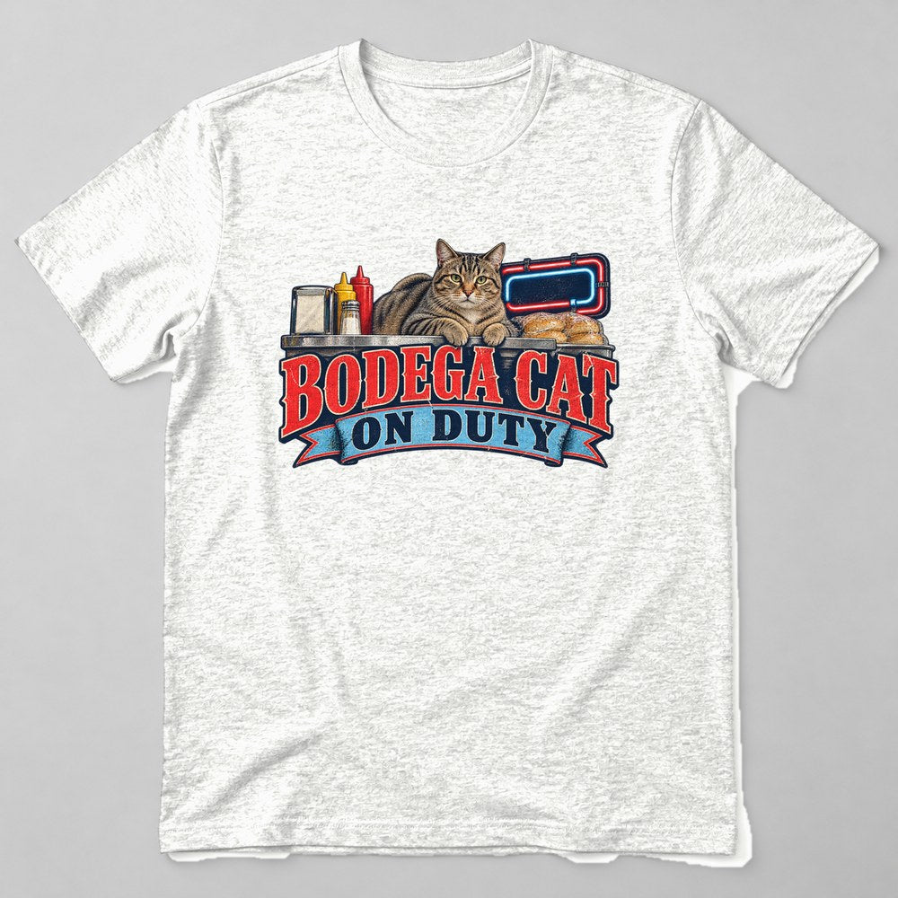 Bodega Cat on Duty T-Shirt in White