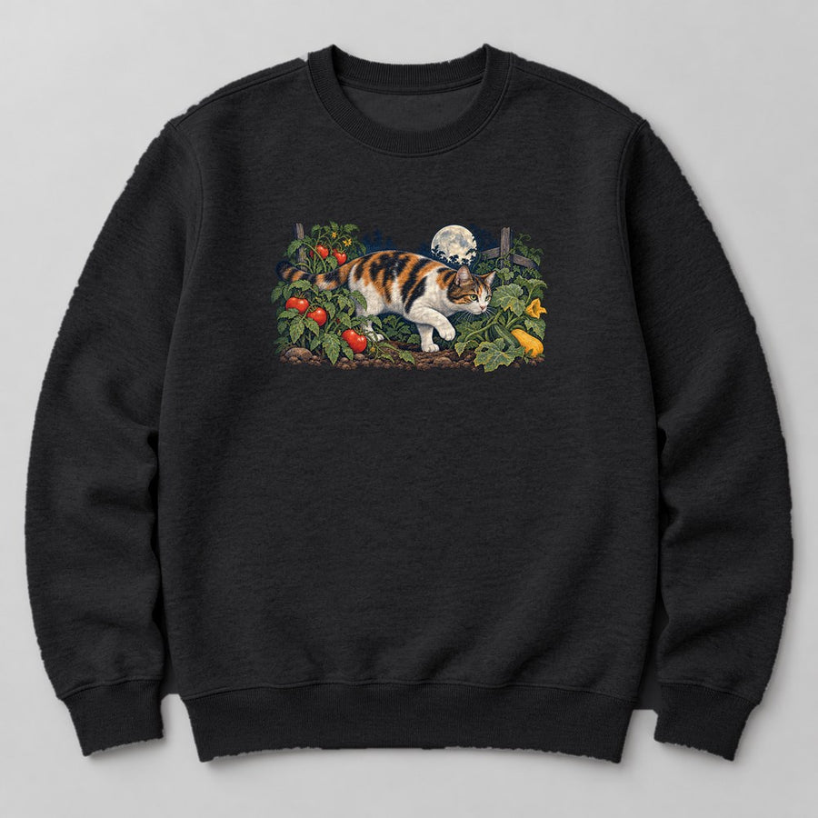 Calico Garden Sweatshirt in Black