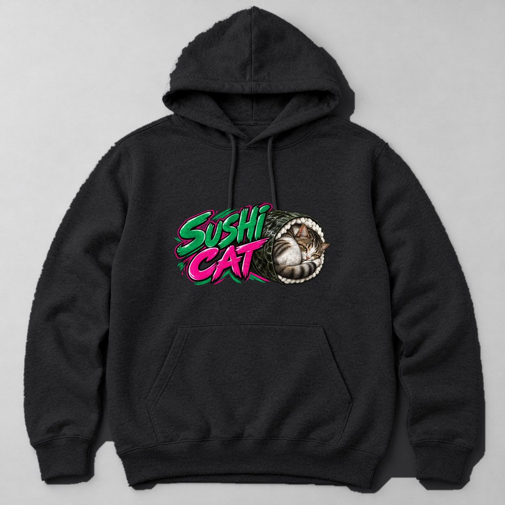 Sushi Cat Hoodie in Black