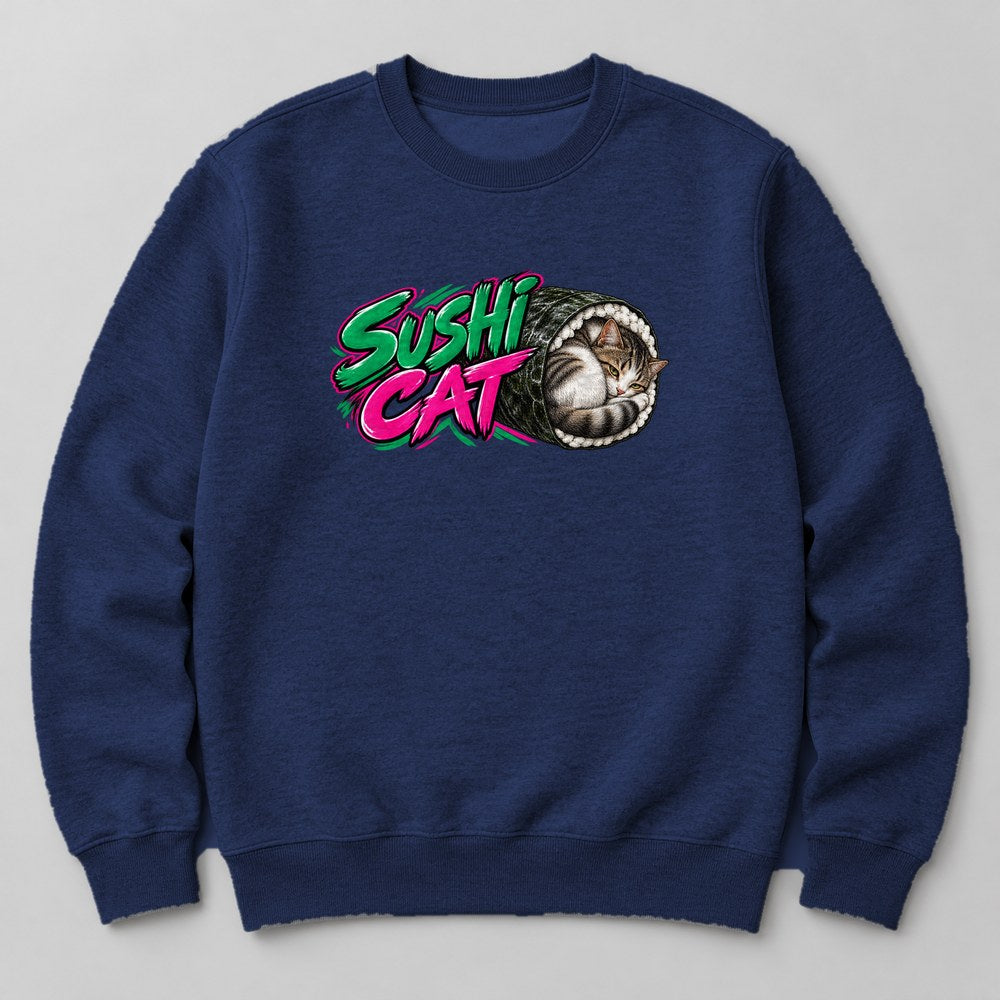 Sushi Cat Sweatshirt in Navy