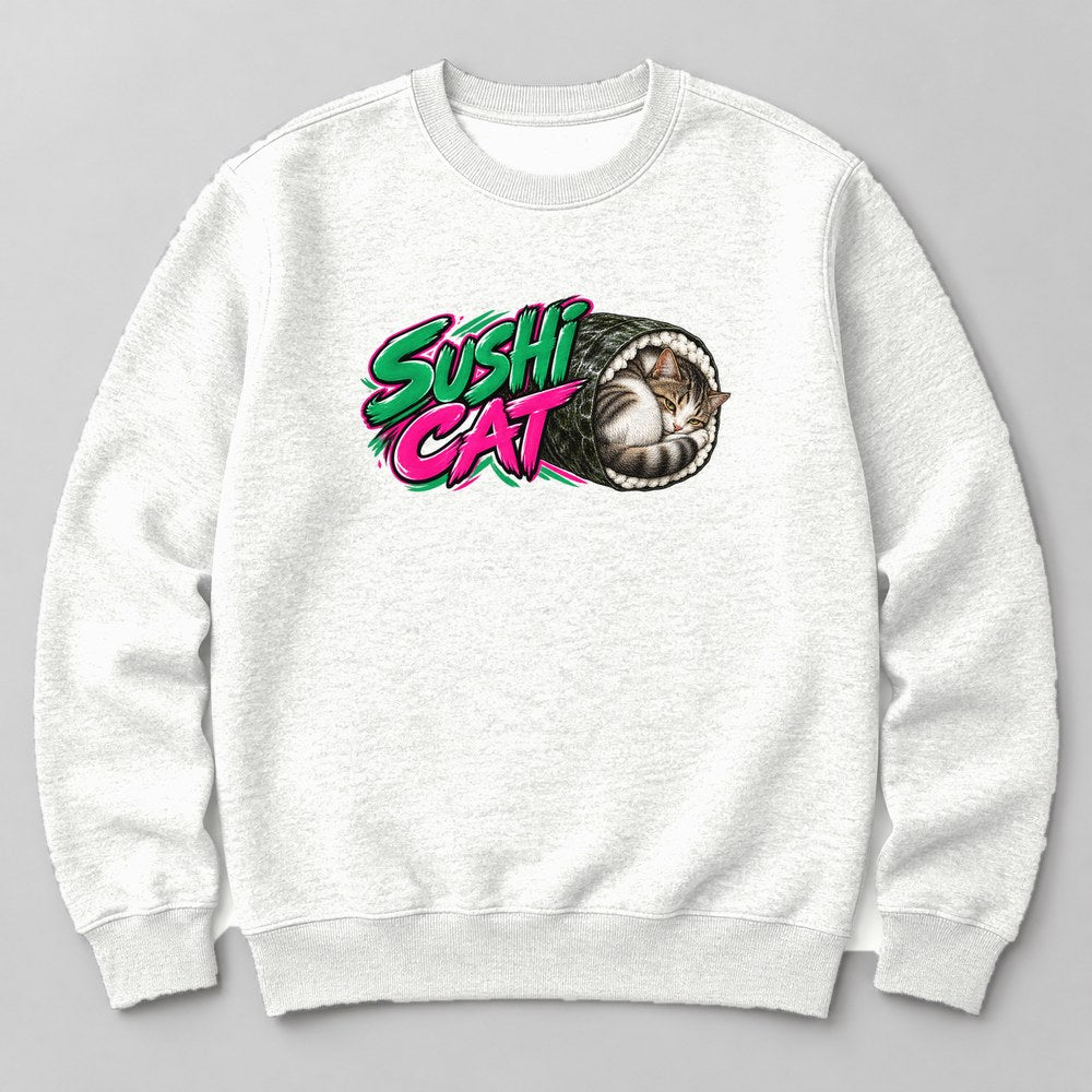 Sushi Cat Sweatshirt in White