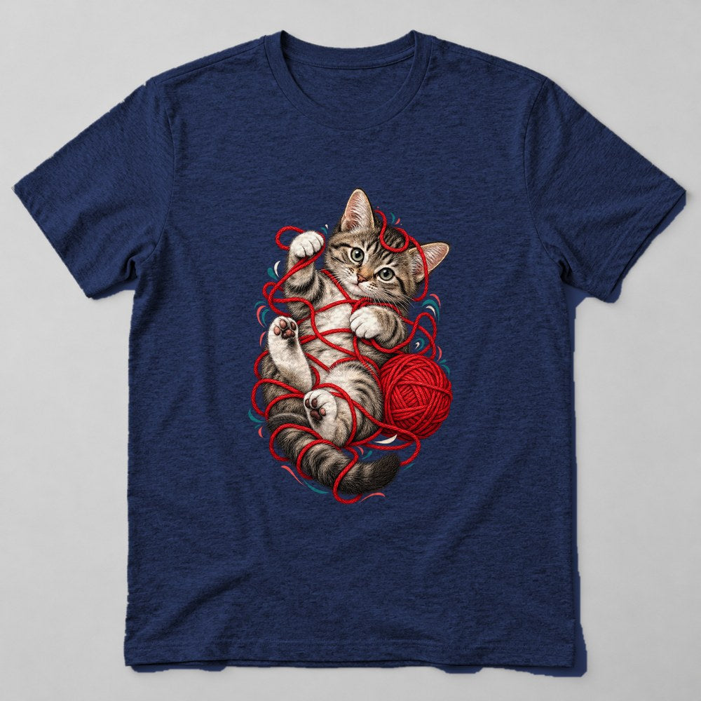 Kitten Yarn T-Shirt in Navy