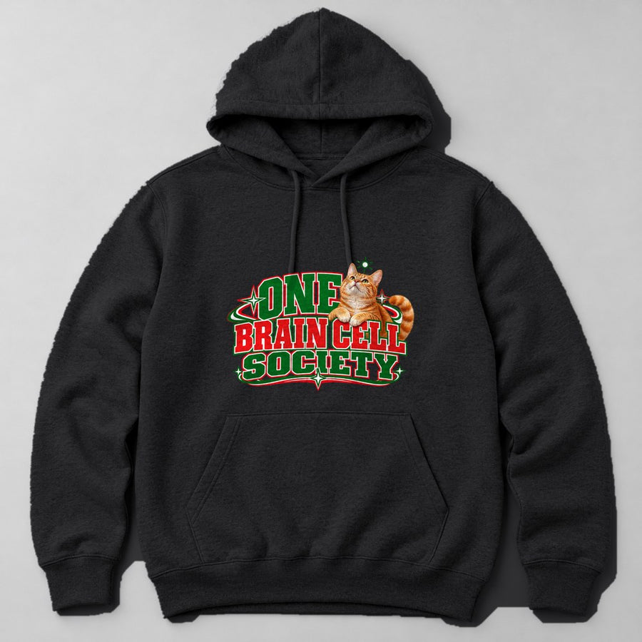 One Brain Cell Society Hoodie in Black