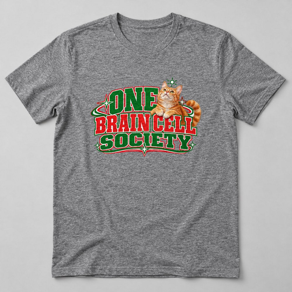 One Brain Cell Society T-Shirt in Heather Grey