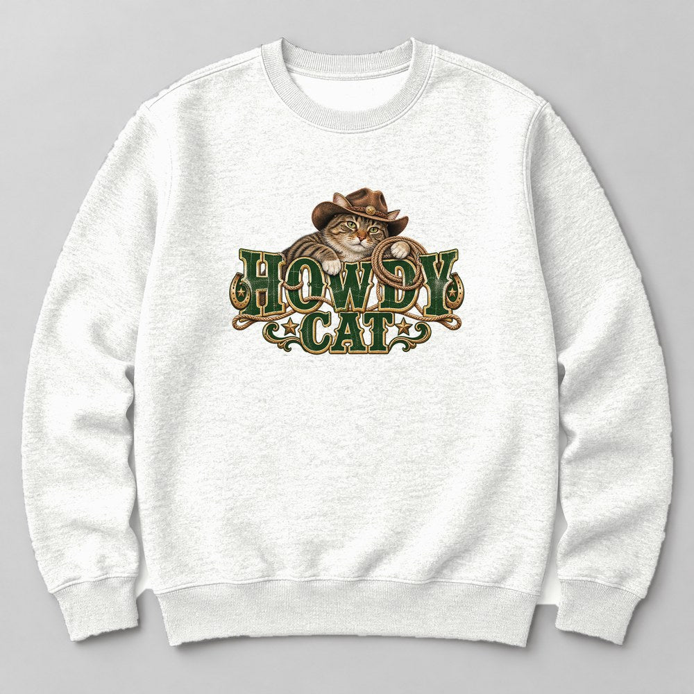 Howdy Cat Sweatshirt in White