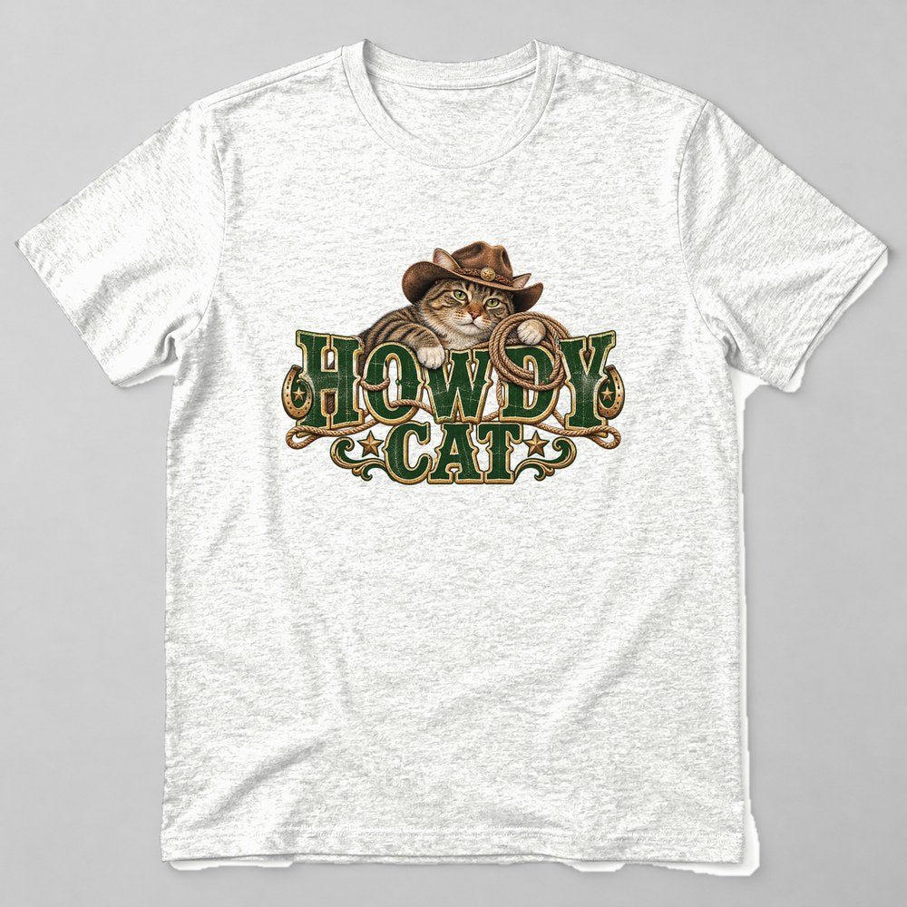 Howdy Cat T-Shirt in White