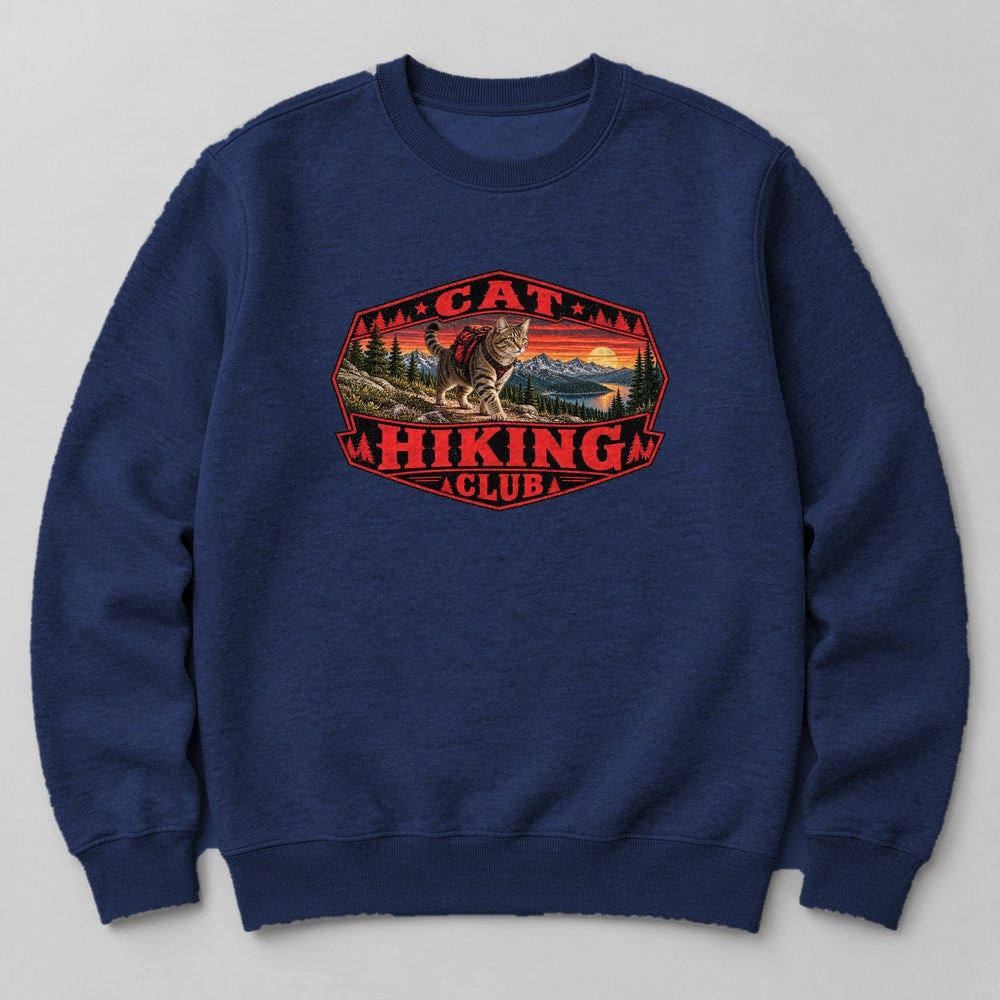 Cat Hiking Club Sweatshirt in Navy